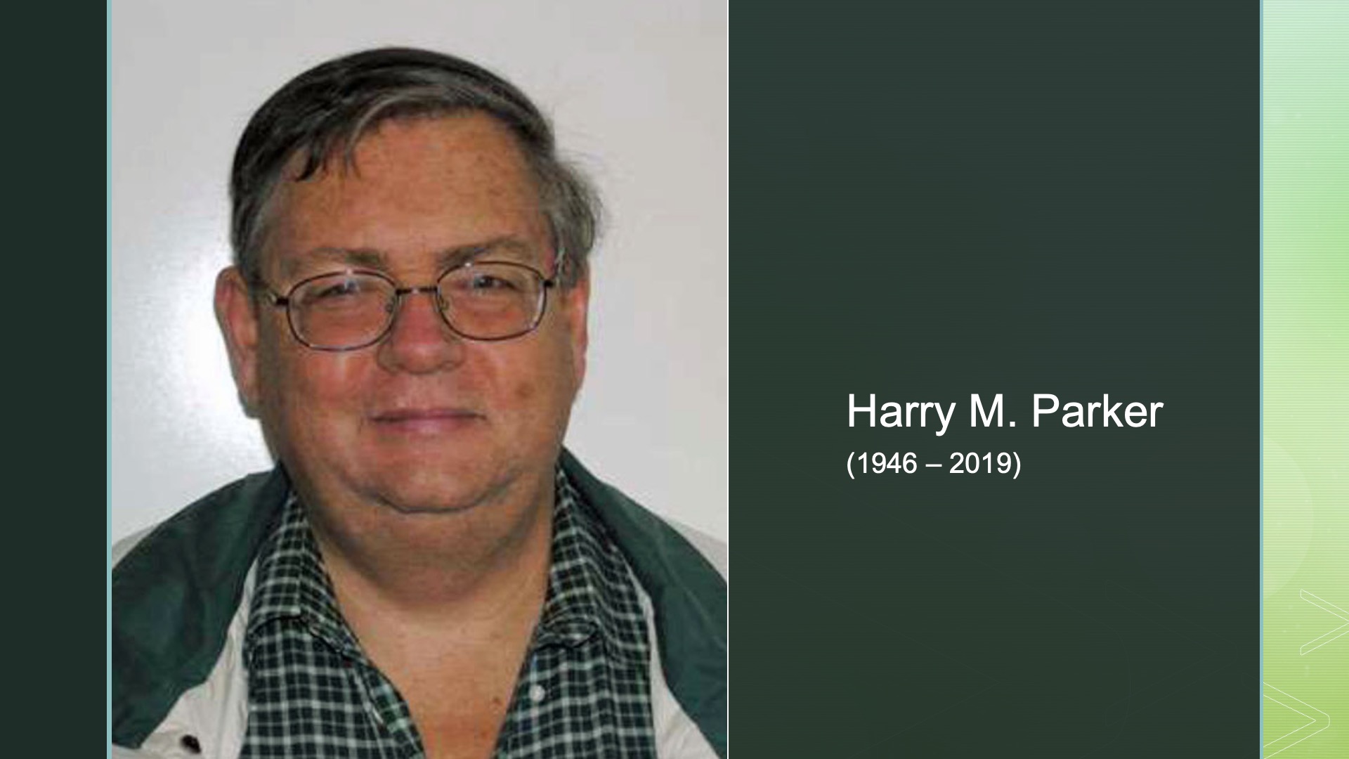 Harry M Parker 1946 2019 A Celebration Of A Life Australian Institute Of Geoscientists